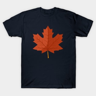 Light Brown Maple Leaf T-Shirt